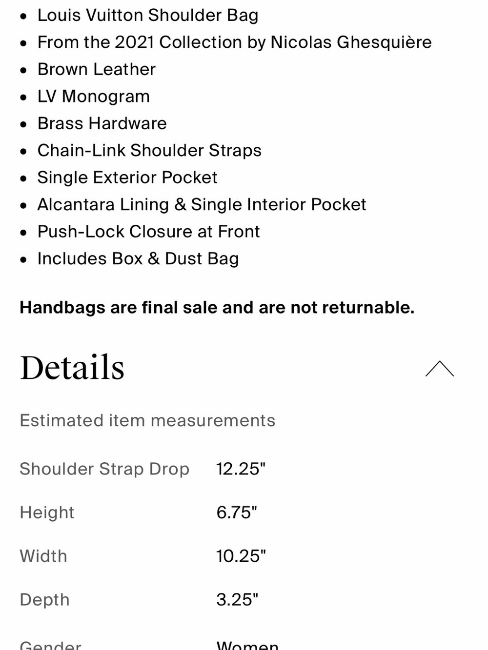 Louis Vuitton Monogram Canvas Shoulder Bag in Brown & Black with Gold Hardware - Picture 5 of 14